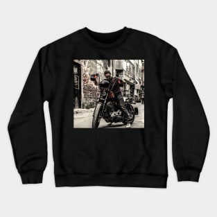 Harley Rider Cool Biker Gift Design Crewneck Sweatshirt